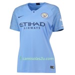 Camisolas de Futebol Manchester City Mulher Equipamento Principal 2018/19 Manga Curta